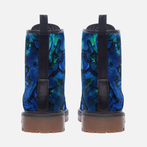 Paua Shell Vegan Leather Lightweight boots MT - Books Worth Keeping